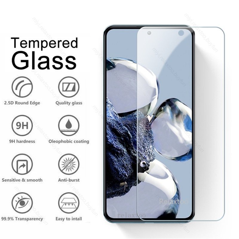 Kính Cường Lực HD 2 Trong 1 Bảo Vệ Ống Kính Máy Ảnh Cho Xiaomi Mi 12T Pro 12 T Pro 5G Xiaomi12Tpro