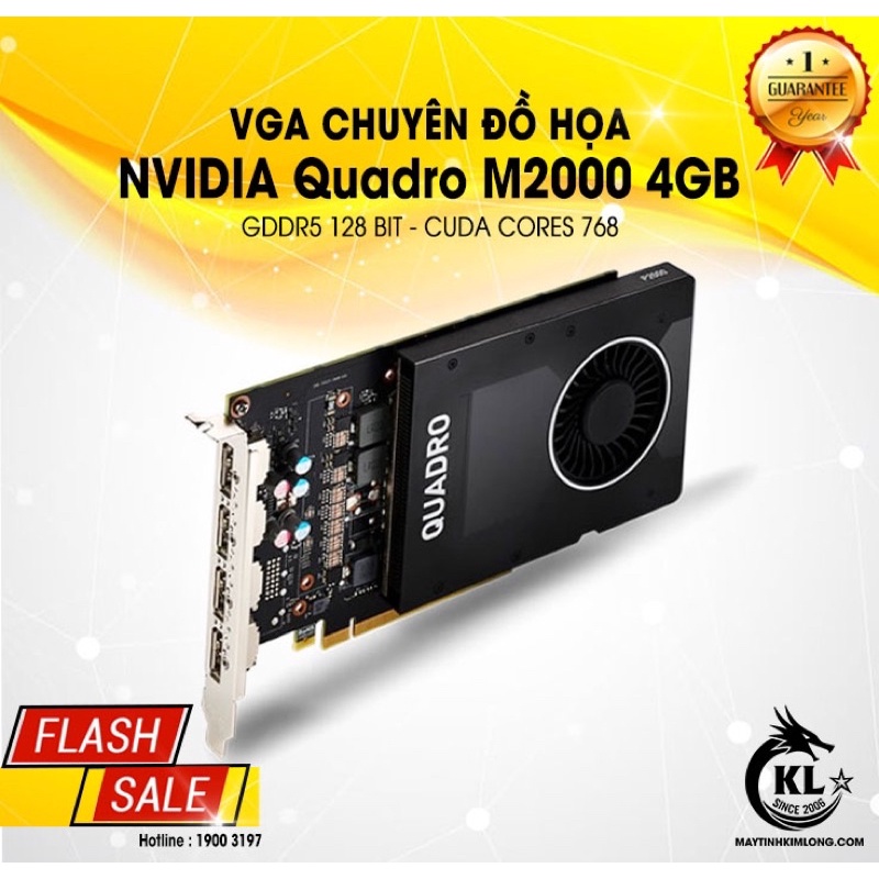 Card Màn Hình Chuyên Đồ Hoạ NVIDIA Quadro M2000 4Gb DDR5 - Hàng Tháo Máy Workstation