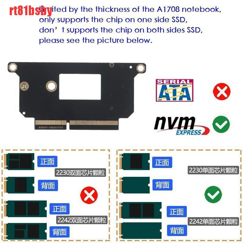 Card Chuyển Đổi Rt81Bsby) Nvme M.2 Ngff Ssd For 2016-2017 13 "Macbook Pro A1708