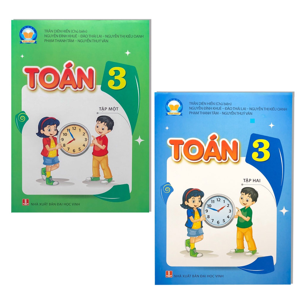 Sách Combo 2 cuốn - SGK Toán 3 Bình Minh - Tập 1 + Tập 2