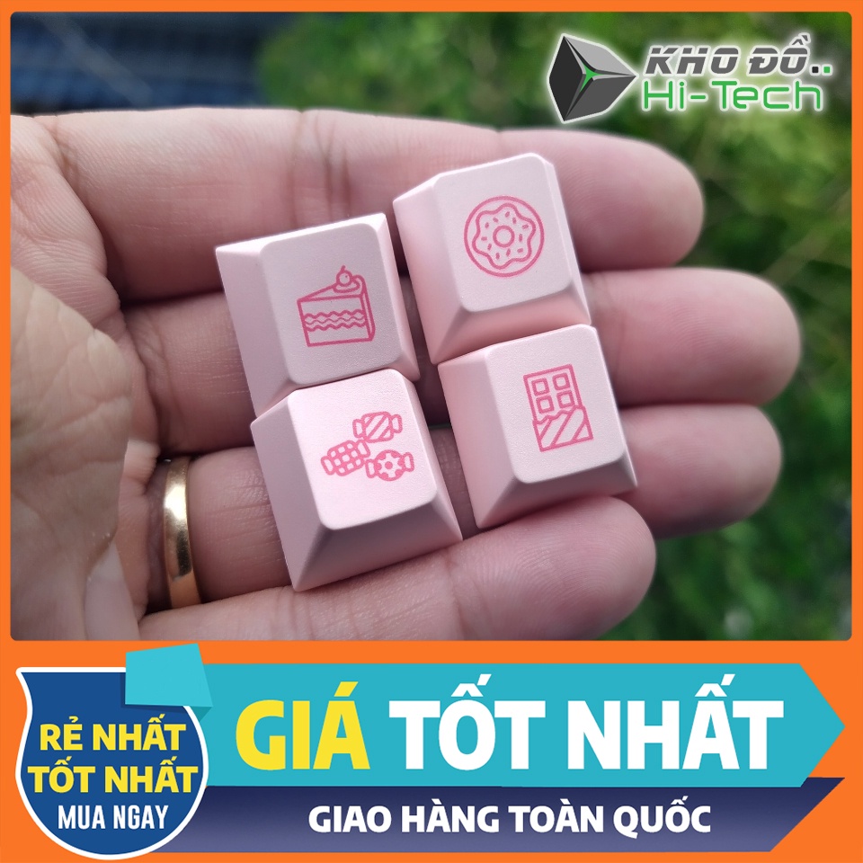 Nút keycap MACAROON lẻ 💖 𝘍𝘳𝘦𝘦𝘴𝘩𝘪𝘱 💖 màu dễ thương  cho bàn phím cơ - Cherry profile, nhựa PBT dye-sub dày dặn