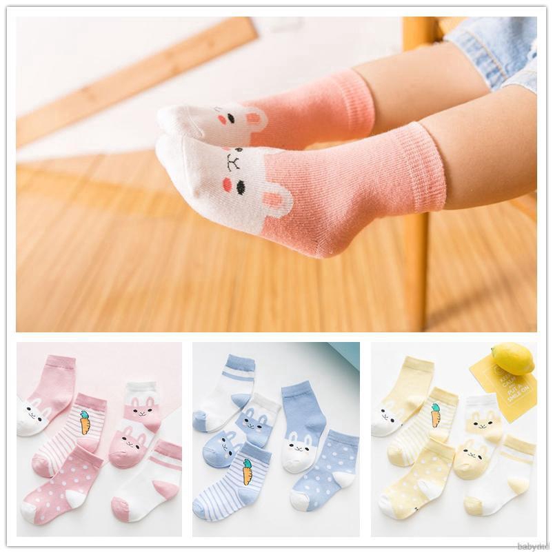 Set 5 Đôi Vớ Cotton In Họa Tiết Xinh Xắn Dành Cho Các Bé