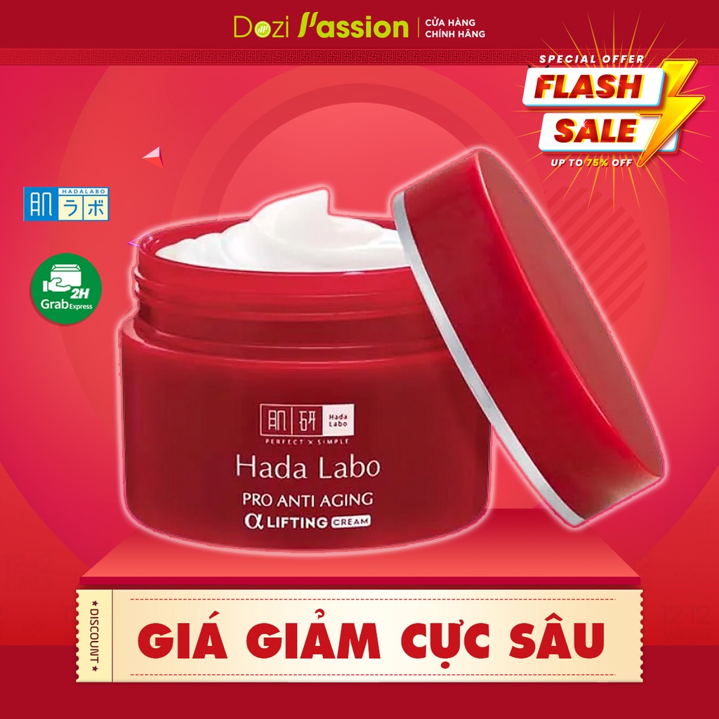 Kem Dưỡng Hada Labo Chuyên Biệt Chống Lão Hóa Màu Đỏ - HadaLabo Pro Anti Aging α Lifting Cream 50g