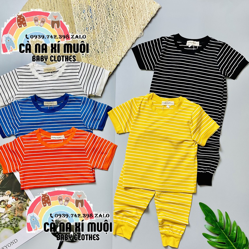 FULLSIZE(7-26kg)Bộ Minky Mom SọcFREE SHIP Cotton Lạnh Hàng Chuẩn Họa Tiết Dể Thương Cho Bé Gái Bé Trai