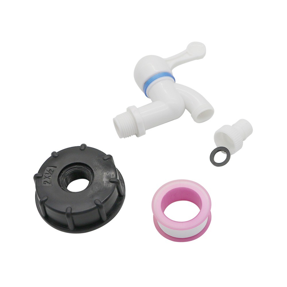 Bộ vòi nước bằng nhựa / sắt 1/2" kèm van dẫn nước và băng keo S60X6 IBC