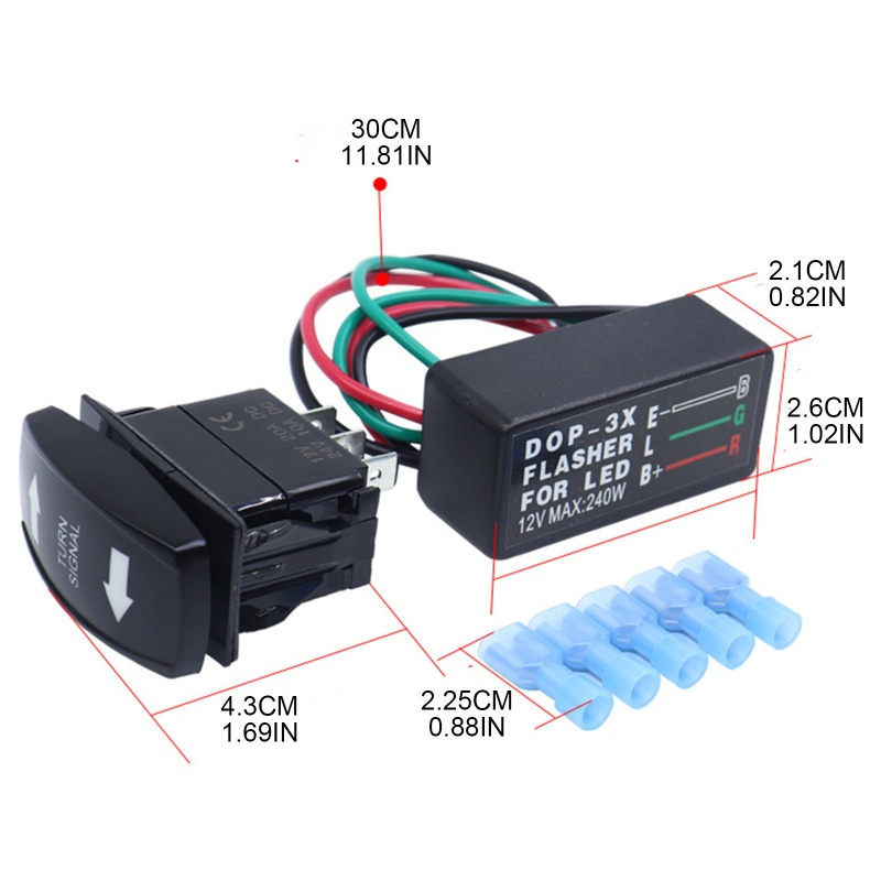 Rơ Le Tín Hiệu Đèn LED 3 Pin 12V Cho Xe Máy
