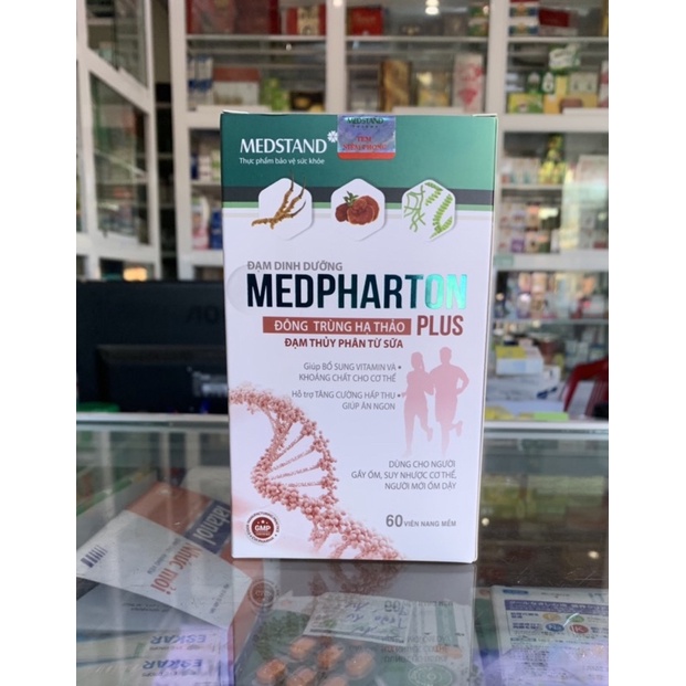 Đạm dinh dưỡng Medpharton Plus - Tăng sức đề kháng, giúp ăn ngon - từ Whey Protein - Hộp 60 viên