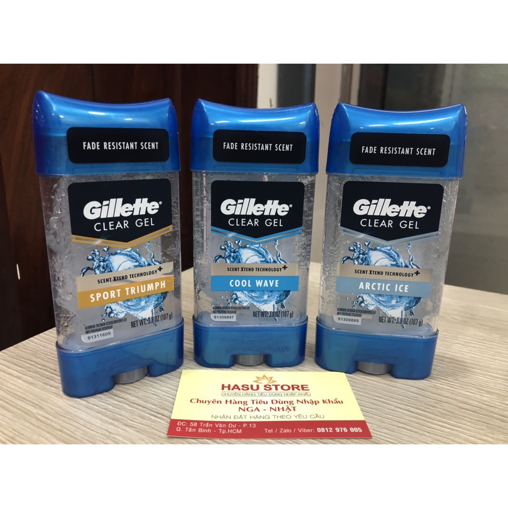 Lăn khử mùi nam Gillette Clear Gel 107g