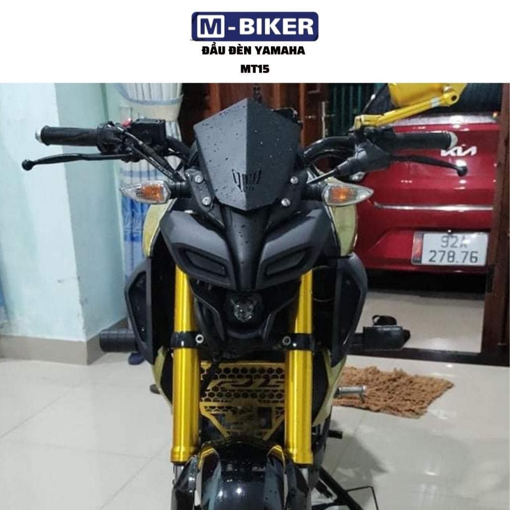 Mão MT15,kính chắn gió MT15 cắt cnc sơn tĩnh điện màu đen cao cấp