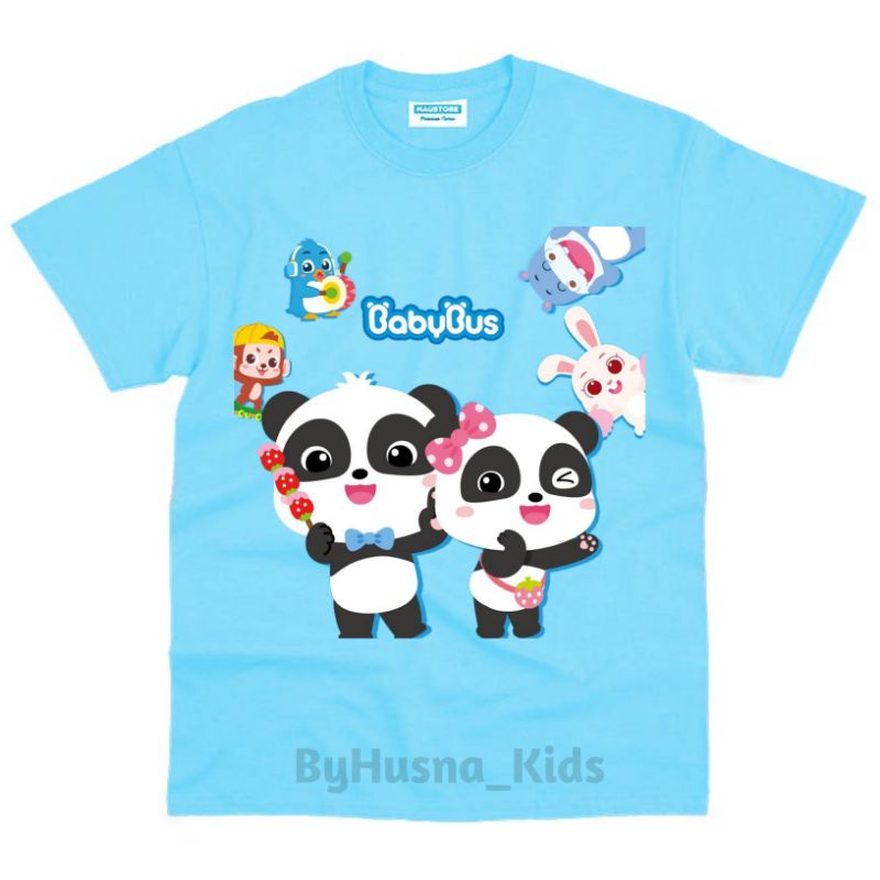 Áo thun cho bé trai và bé gái in hình hoạt hình BabyBus dễ thương, chất liệu cotton mềm mịn thoáng mát NTShirt