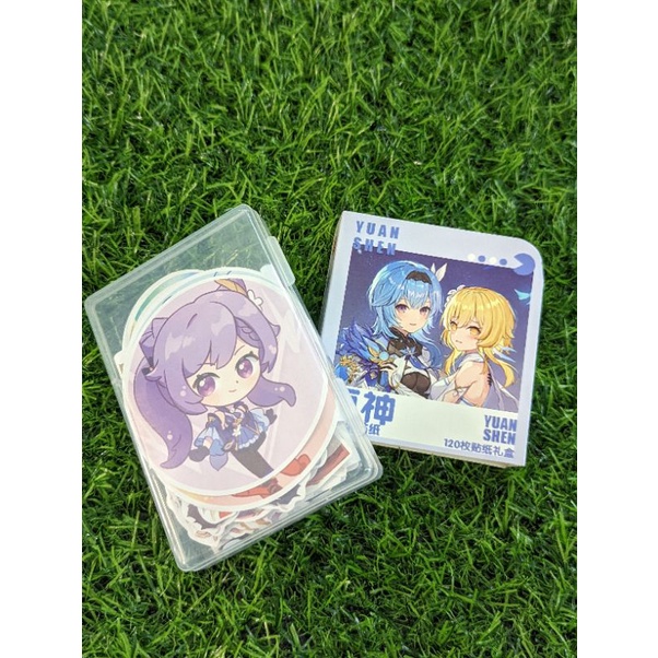 Sticker genshin impact hộp cứng 120 chiếc size to