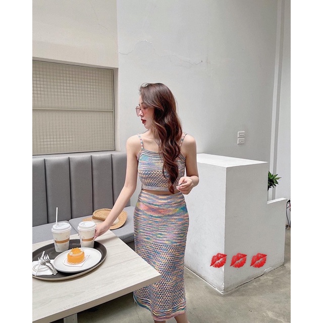 SET VÁY LEN LOANG MÀU CỰC ĐỈNH Ạ