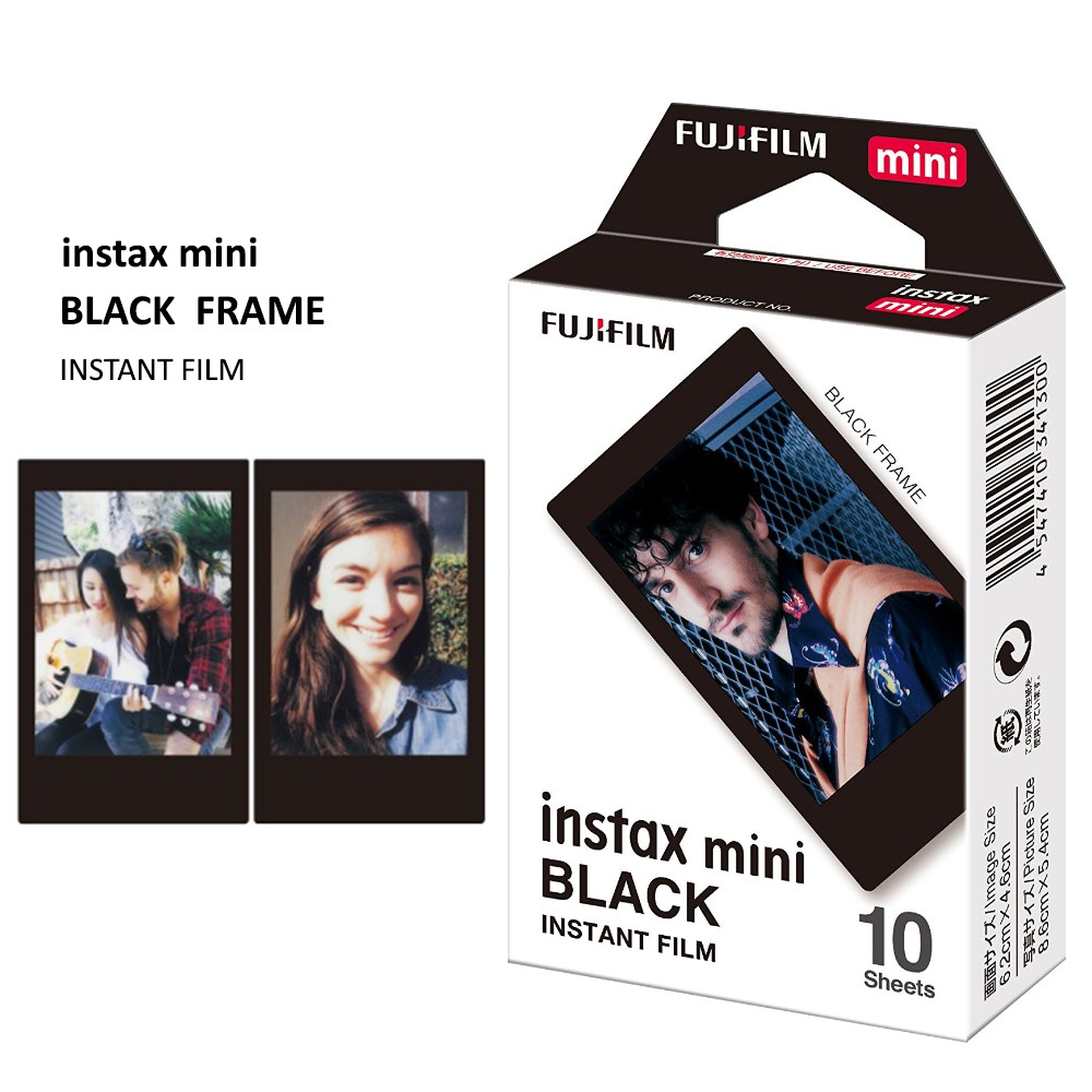 Fujifilm instax Mini Black Film 10 Sheets FUJI Instant Mini 7s 8 9 11 Polaroid 300 Photos | BigBuy360 - bigbuy360.vn