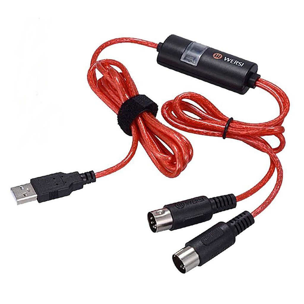 Dây Cáp Midi To USB Cable Cao Cấp WERSI UM-18 Cho Đàn Organ, Piano, Keyboard Controller, Launchpad