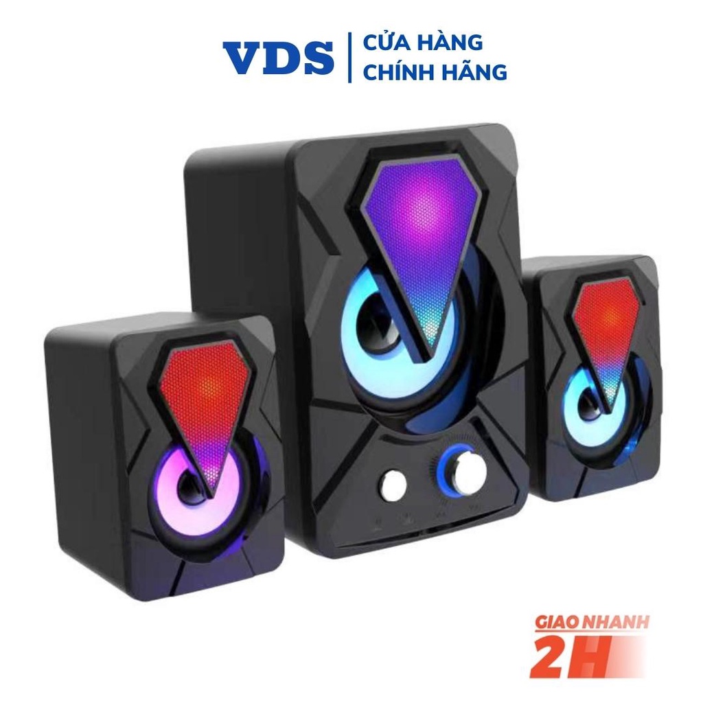 Loa vi tính để bàn mini bass cực mạnh loa máy tính led cho cây pc laptop điện thoại VDS SHOP