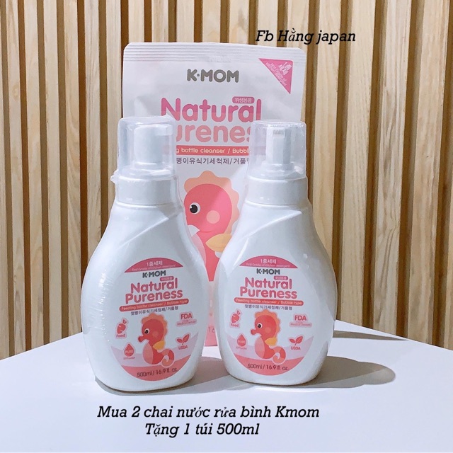 [Chính hãng] Mua 2 chai tặng 1 nước rửa bình K-mom organic Hàn Quốc