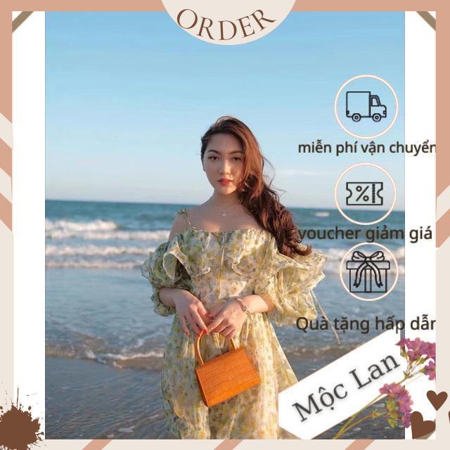 (MộcLan ORDER) Váy hoa trễ vai ca sĩ Hoà Minzy mặc cực xinh đẹp có ảnh thật | BigBuy360 - bigbuy360.vn
