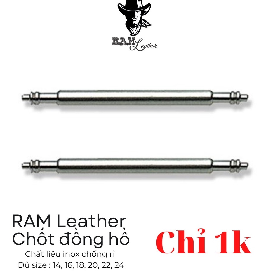 10 Cặp Chốt Dây Đồng Hồ RAM Leather Loại Xịn Chống Rỉ Bền Đẹp