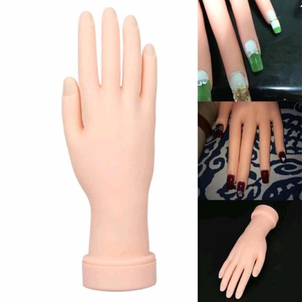 Bàn tay giả Silicon tập làm nail