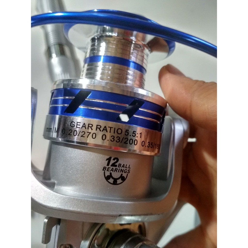 Combo bộ cần câu cá shimano máy câu yumoshi AL7000 tặng kèm phụ kiện