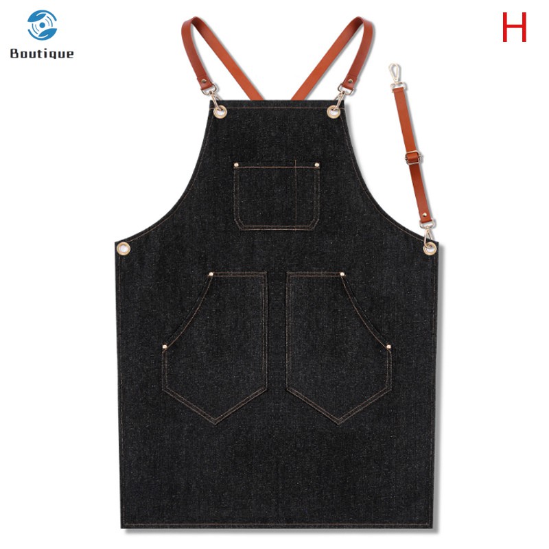 Tạp dề denim dành cho Barista Bartenderđầu bếp BBQ độc đáo tiện dụng