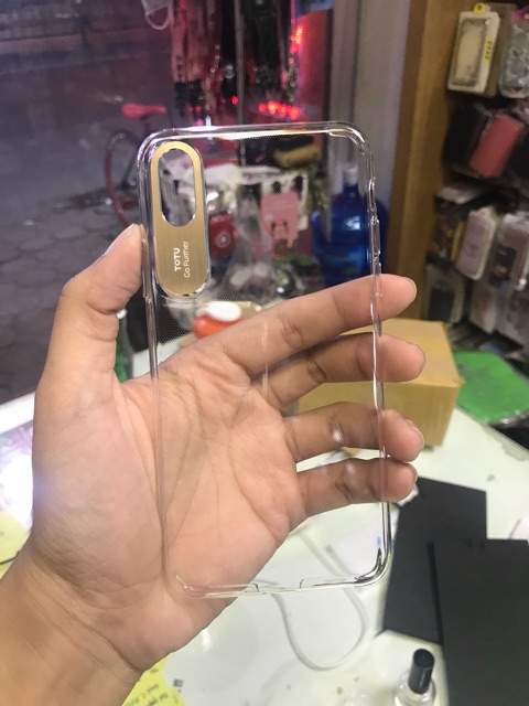 Ốp lưng CLASSY TOTU/likgus DESIGN cho iphone X bảo vệ cam mầu gold