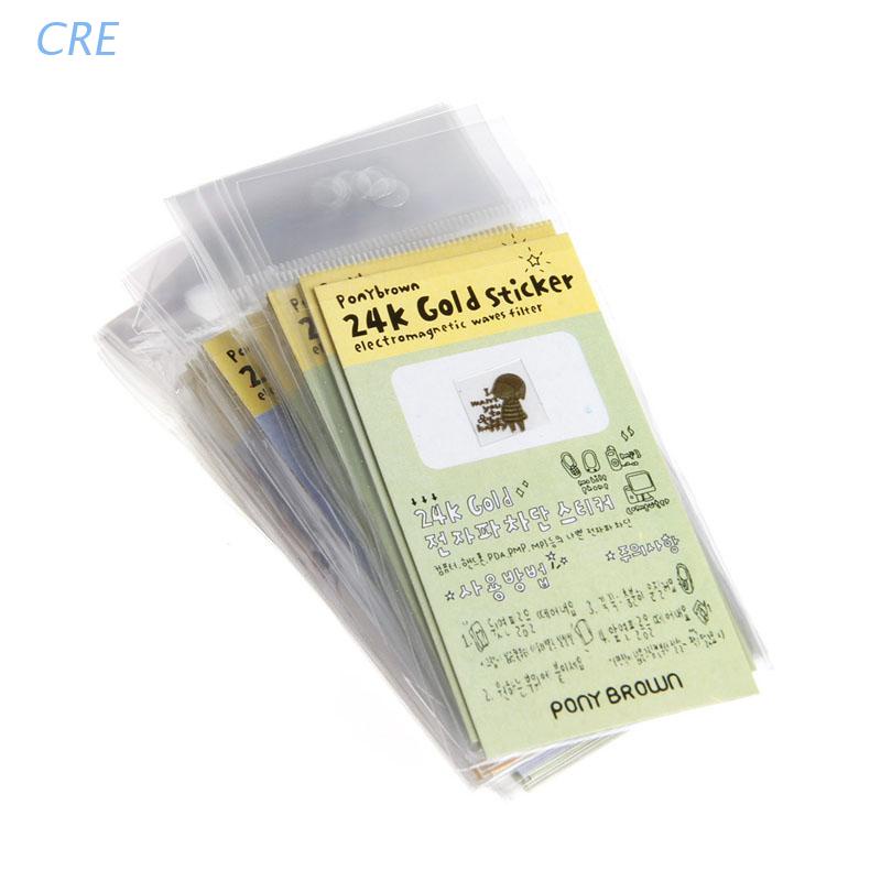 Set 50 Sticker Hoạt Hình Mạ Vàng Chống Bức Xạ Gắn Điện Thoại/Máy Ảnh