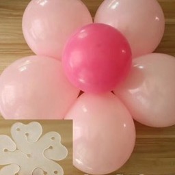 Miếng hoa nhựa kết bong bóng thành hình bông hoa trang trí sinh nhật, Phụ kiện trang trí sinh nhật happy birthday