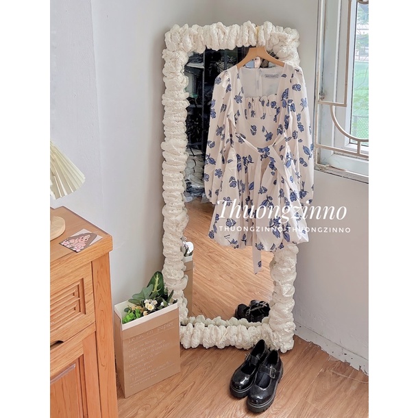 Váy hoa BABY xanh nhẹ nhàng tiểu thư Váy hoa xanh đáng yêu Hàn Quốc