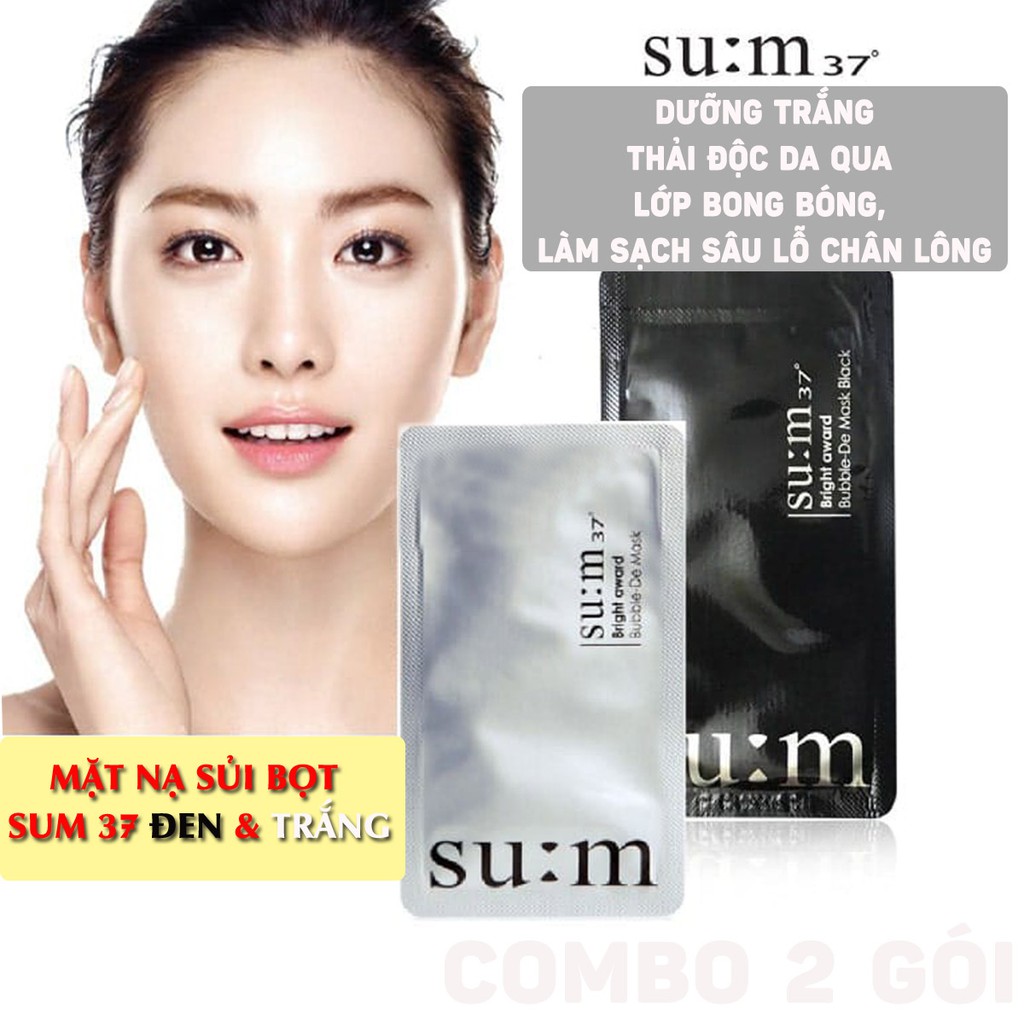Miếng Mặt nạ thải độc da sủi bọt Sum 37 | Thế Giới Skin Care