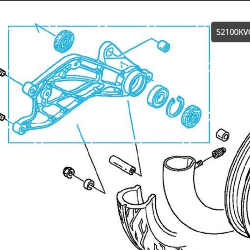 gấp sau bắt pô AB Air blade 110 2007 2008 2009 2010 2011 2012