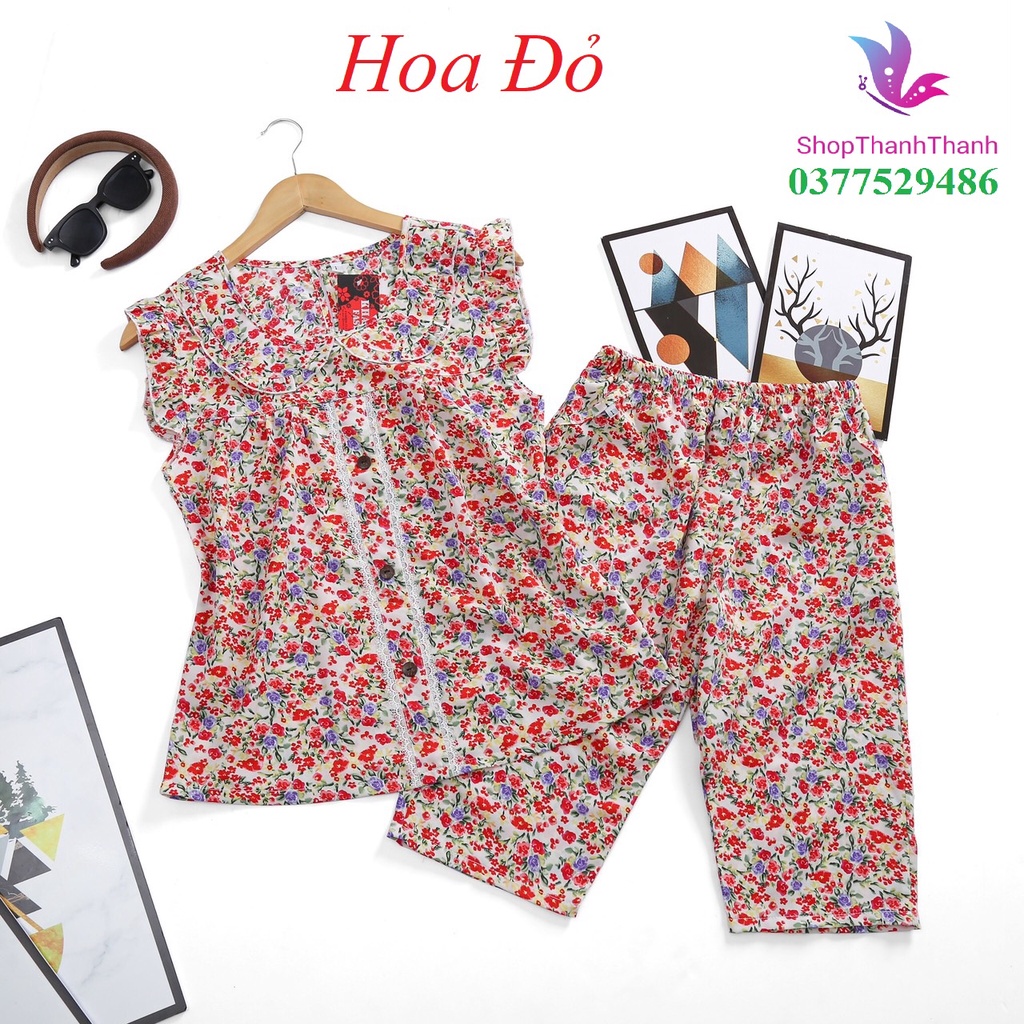 Mango Lửng Hoa Nhí Đồ bộ Mặc nhà Big size ShopThanhThanh 0377529486