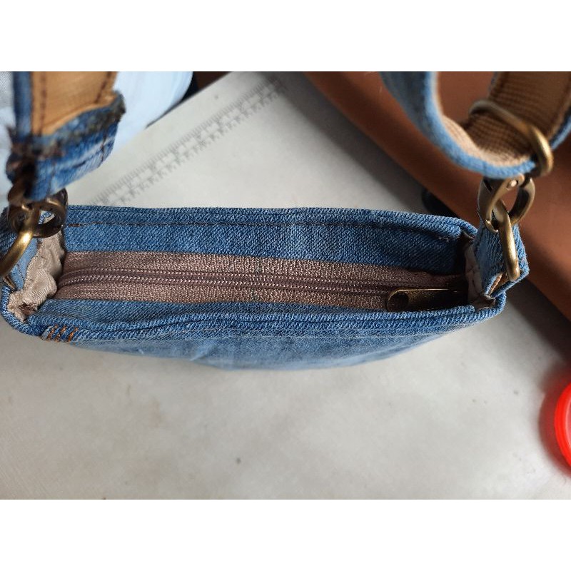 Túi đeo chéo vải Jean (Handmade)