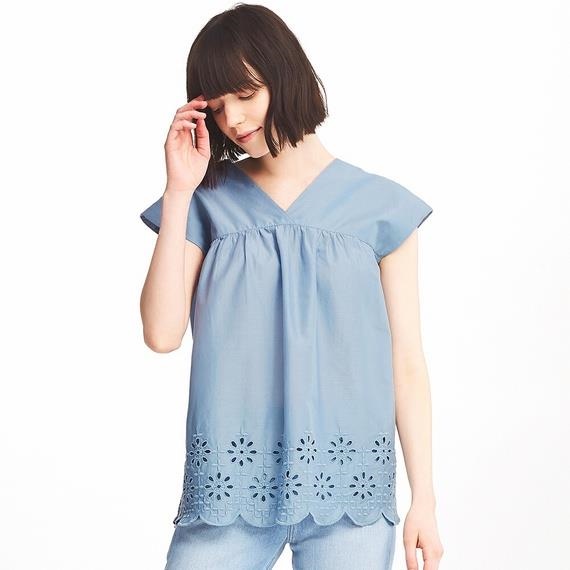 Áo thêu nữ xinh xắn Uniqlo - 405315