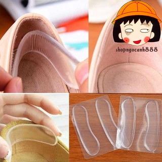 Set 2 Miếng Dán Lót Gót Giày Silicon Trong Suốt Đi Cực Êm Chân Đảm Bảo Không Lộ ^^