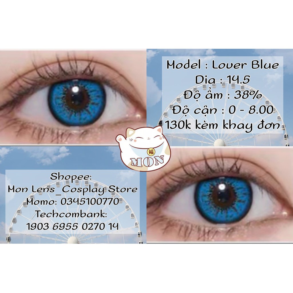 Lover Contact Lens - Kính áp tròng Cosplay nhiều màu đủ độ cận 0-8 lệch màu lệch độ