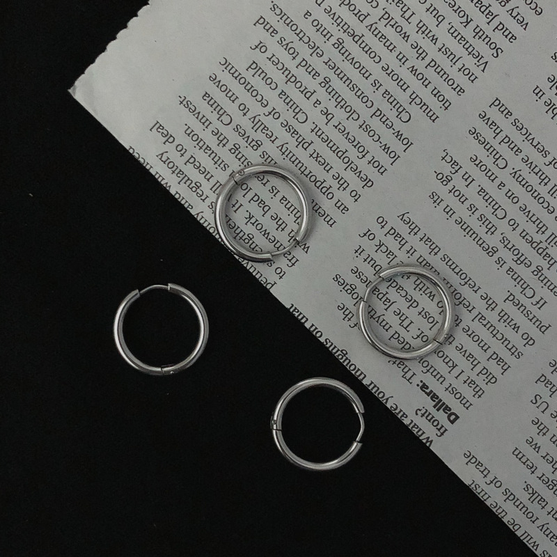 Khuyên tai 22245 bằng thép không gỉ đơn giản hợp thời trang cho nam và nữ