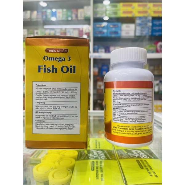 Viên dầu cá Omega 3 - Boston Pharma - 1100mg - 100 viên