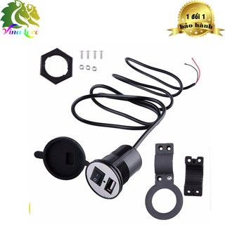 SẠC ĐIỆN THOẠI LẮP XE MÁY 2,1A 12V 5*