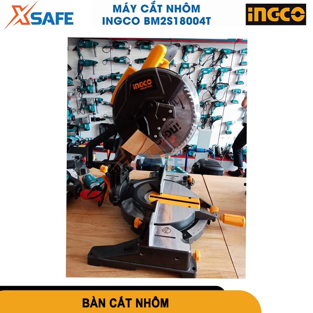 Máy cắt nhôm gỗ INGCO BM2S18004T, công suất 1800W điện thế 220-240V, tốc độ không tải 4500 v/p - [CHÍNH HÃNG][XSAFE]