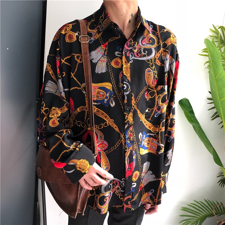 Áo sơ mi unisex họa tiết thời trang phong cách Hàn Quốc flannel form rộng