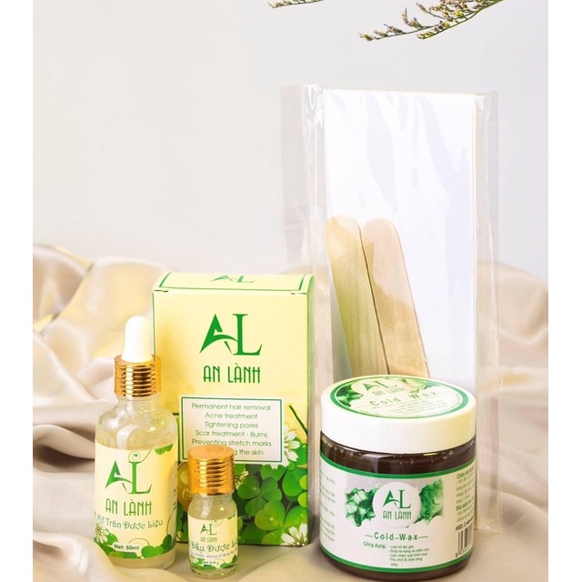 Cold Wax Lông An Lành Và Mỡ Trăn An Lành (tặng kèm 50 giấy và 2 que lấy wax)