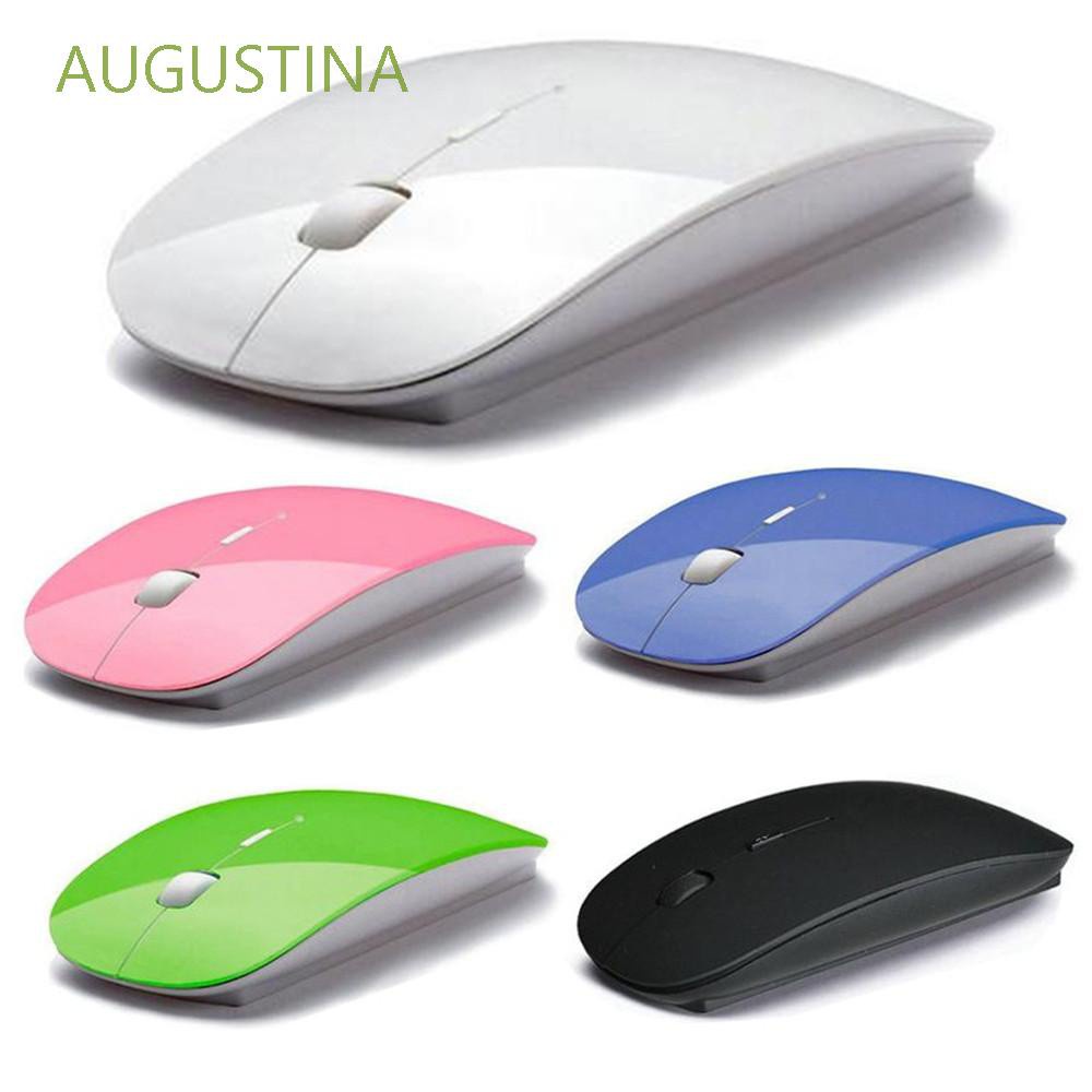 AUGUSTINA Durable Optical Laptop Ultra Thin Wireless Mouse PC Desktop Computer 2.4G Receiver 6 Candy Color USB/Multicolor