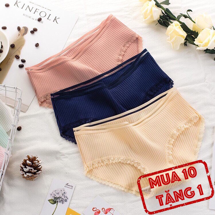 Quần lót nữ, quần lót chất liệu cotton tăm cạp sọc kháng khuẩn kiểu dáng nhã nhặn tinh tế form ôm gợi cảm | BigBuy360 - bigbuy360.vn