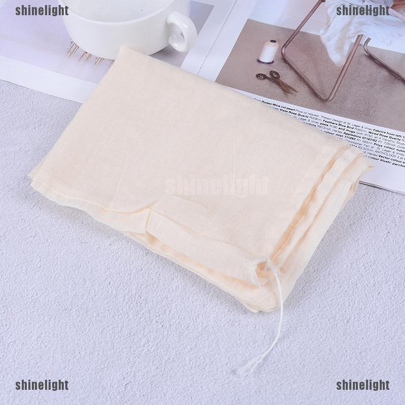 [Shine] Reusable Nut Almond Milk Strainer Bag Tea Coffee juices Filter Cheese Mesh Cloth [LT]