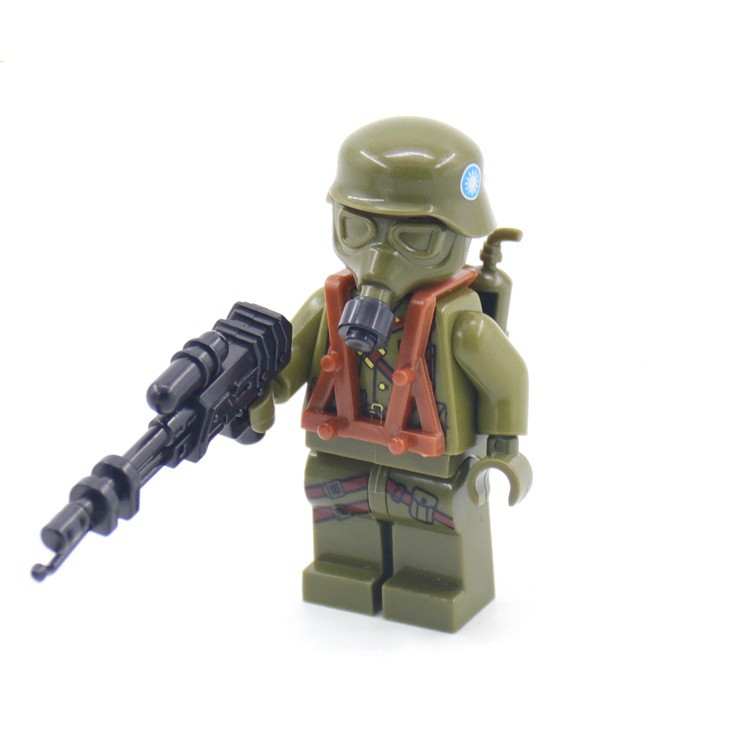 Minifigures Nhân Vật Người Lính Phòng Hóa Trong Bị Vũ Khí Phun Lửa Và Mặt Nạ NO.776