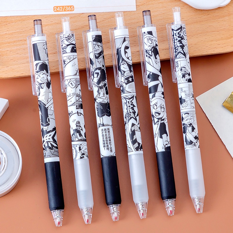 1 Chiếc Bút Bi Mực Đen Nhám Kiểu Muji Đơn Giản