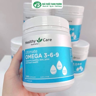 Omega 3 6 9 Healthy Care 3 in 1 của Úc, hộp 200 viên - Bổ sung tinh dầu hoa anh thảo và tinh dầu hạt lanh