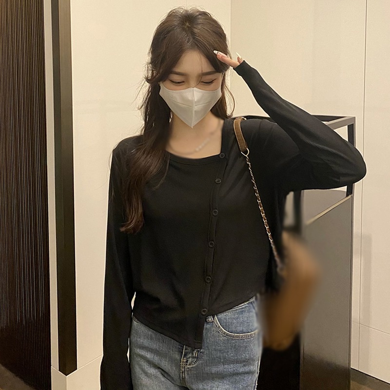 Áo thun tay dài màu sắc thời trang dành cho nữ