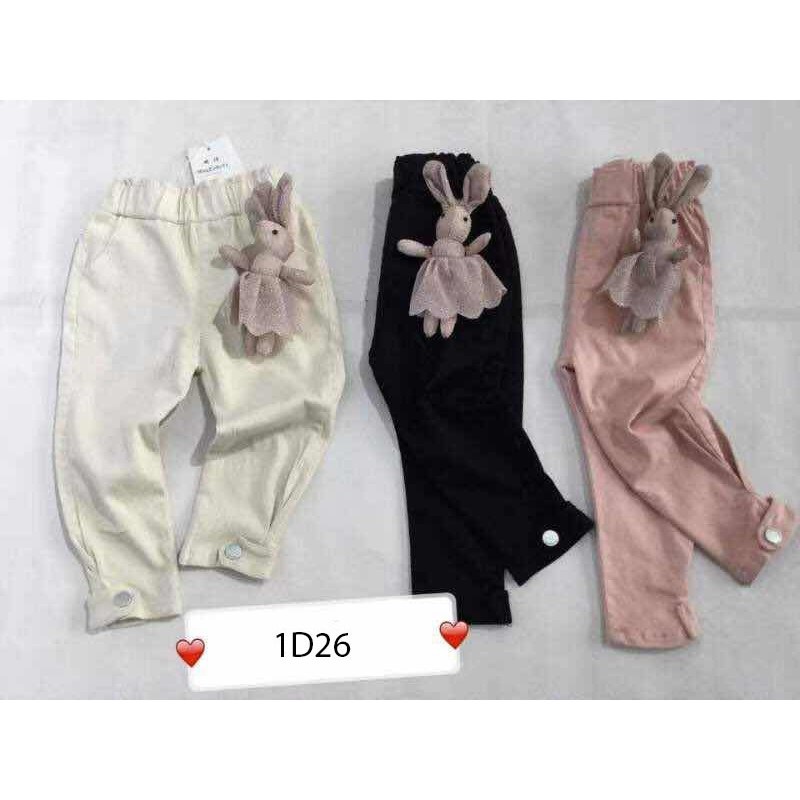 Quần dài VEMZKIDS họa tiết hình thỏ cho bé gái (từ 1 - 8 tuổi)